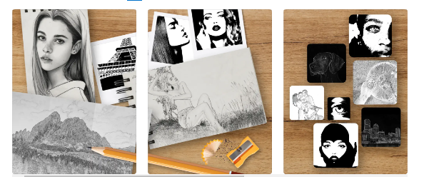 Phác họa bút chì Photo Editor- App kẻ ô vẽ tranh trên iPhone - 