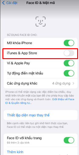 Tải ứng dụng trên App Store không cần nhập mật khẩu cho IOS 15 - Bước 3